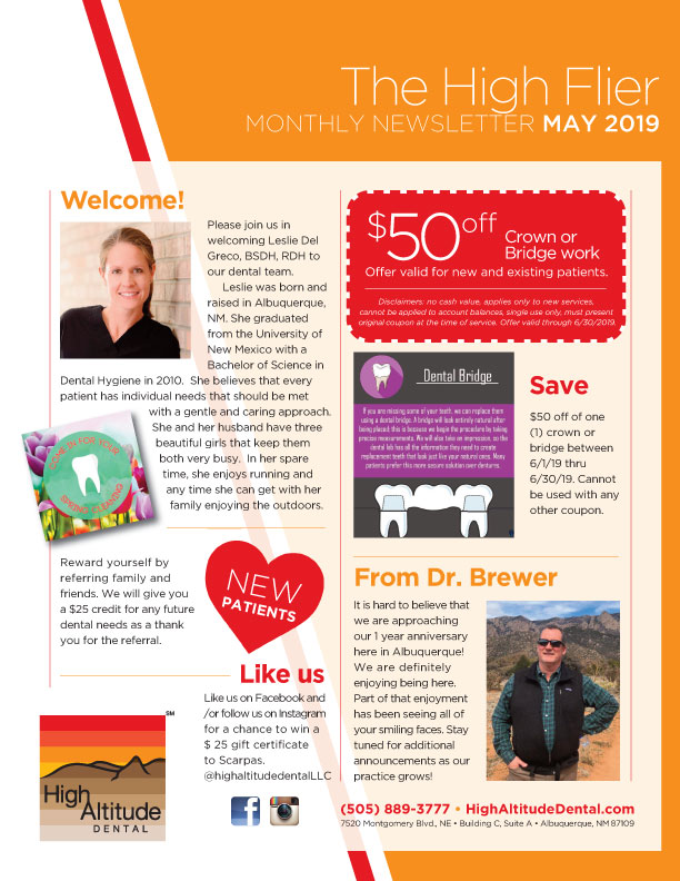 New Mexico Creative - Dental online newsletter design