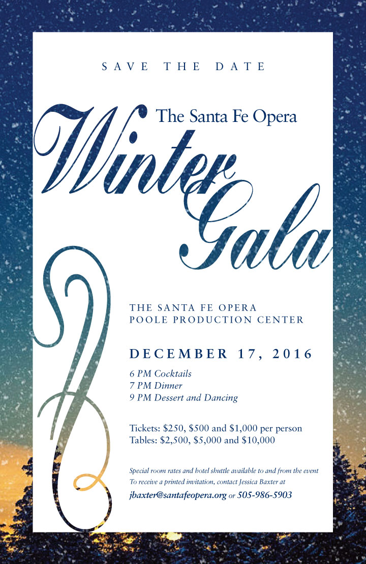 New Mexico Creative - Santa Fe Opera invitation design